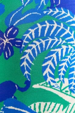 Farm Rio Green Jungle Panther Knit Dress -Farm Rio 313645 05