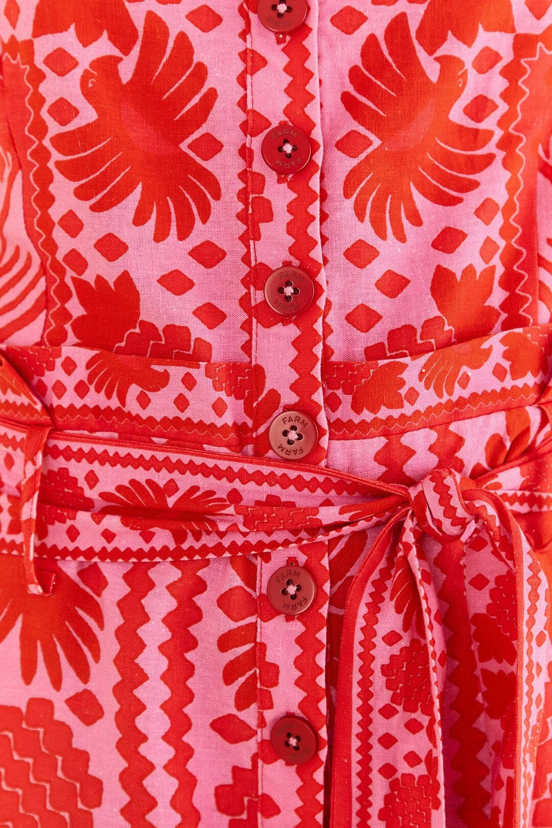 Farm Rio Red Jungle Scarf Romper 5 Farm Rio Red Jungle Scarf Romper - Image 5
