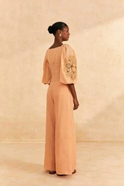 Farm Rio Dark Sand Lace Blouse -Farm Rio 313679 04