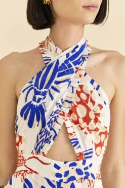 Farm Rio Off-White Mixed Lobsters Jumpsuit -Farm Rio 313681 03