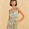 Farm Rio Off-White Tropical Romance Romper