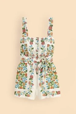 Farm Rio Off-White Tropical Romance Romper 9 Farm Rio Off-White Tropical Romance Romper -Farm Rio 313683 05
