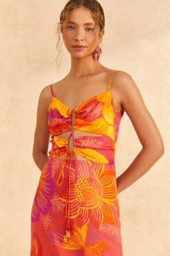 Farm Rio Summer Garden Ombre Lenzing™ Ecovero™ Viscose Midi Dress -Farm Rio 313684 03