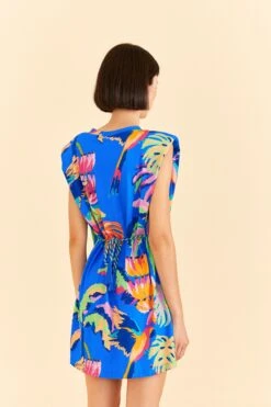Farm Rio Blue Painted Jungle T-Shirt Dress 8 Farm Rio Blue Painted Jungle T-Shirt Dress -Farm Rio 313685 04