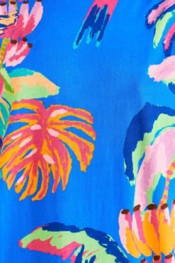 Farm Rio Blue Painted Jungle T-Shirt Dress 9 Farm Rio Blue Painted Jungle T-Shirt Dress -Farm Rio 313685 05