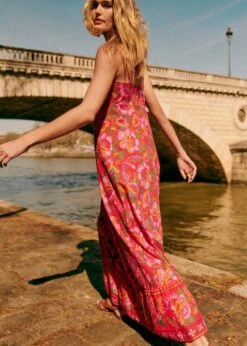 Farm Rio Macaw Flowers Red Jolia Dress -Farm Rio 313758 03