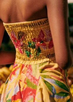 Farm Rio Summer Forest Yellow Olinda Short Dress 7 Farm Rio Summer Forest Yellow Olinda Short Dress -Farm Rio 313791 03