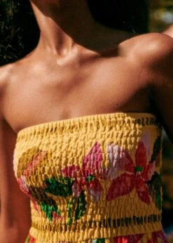 Farm Rio Summer Forest Yellow Olinda Short Dress 8 Farm Rio Summer Forest Yellow Olinda Short Dress -Farm Rio 313791 04