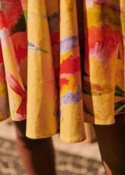 Farm Rio Summer Forest Yellow Olinda Short Dress 9 Farm Rio Summer Forest Yellow Olinda Short Dress -Farm Rio 313791 05