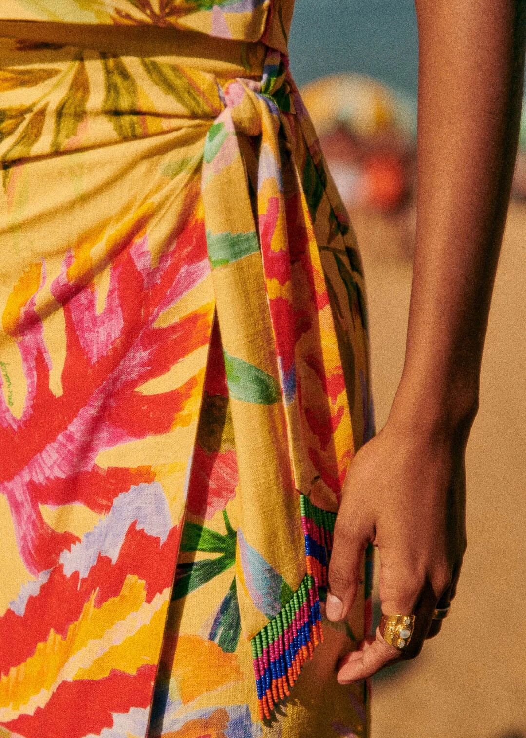 Farm Rio Summer Forest Yellow Bia Midi Skirt 3 Farm Rio Summer Forest Yellow Bia Midi Skirt - Image 3