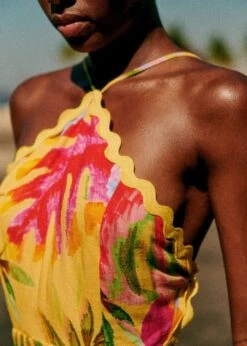 Farm Rio Summer Forest Yellow Burna Midi Dress 9 Farm Rio Summer Forest Yellow Burna Midi Dress -Farm Rio 313793 03