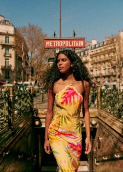 Farm Rio Summer Forest Yellow Burna Midi Dress 13 Farm Rio Summer Forest Yellow Burna Midi Dress -Farm Rio 313793 07