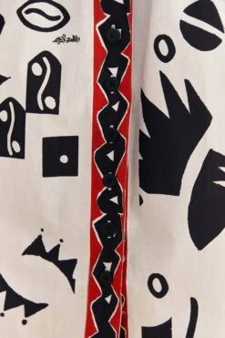 Farm Rio Off-White Pitta Soul Puff Sleeve Midi Dress 10 Farm Rio Off-White Pitta Soul Puff Sleeve Midi Dress -Farm Rio 314083 05