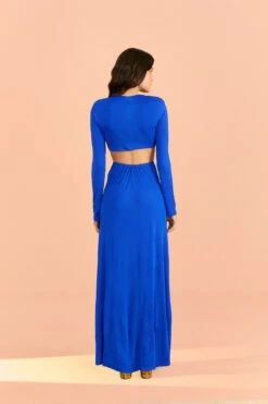 Farm Rio Blue Knot Cut Out Maxi Dress -Farm Rio 314099 04