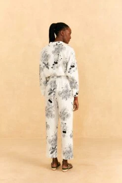 Farm Rio Off-White Moto Love Pants -Farm Rio 314490 03