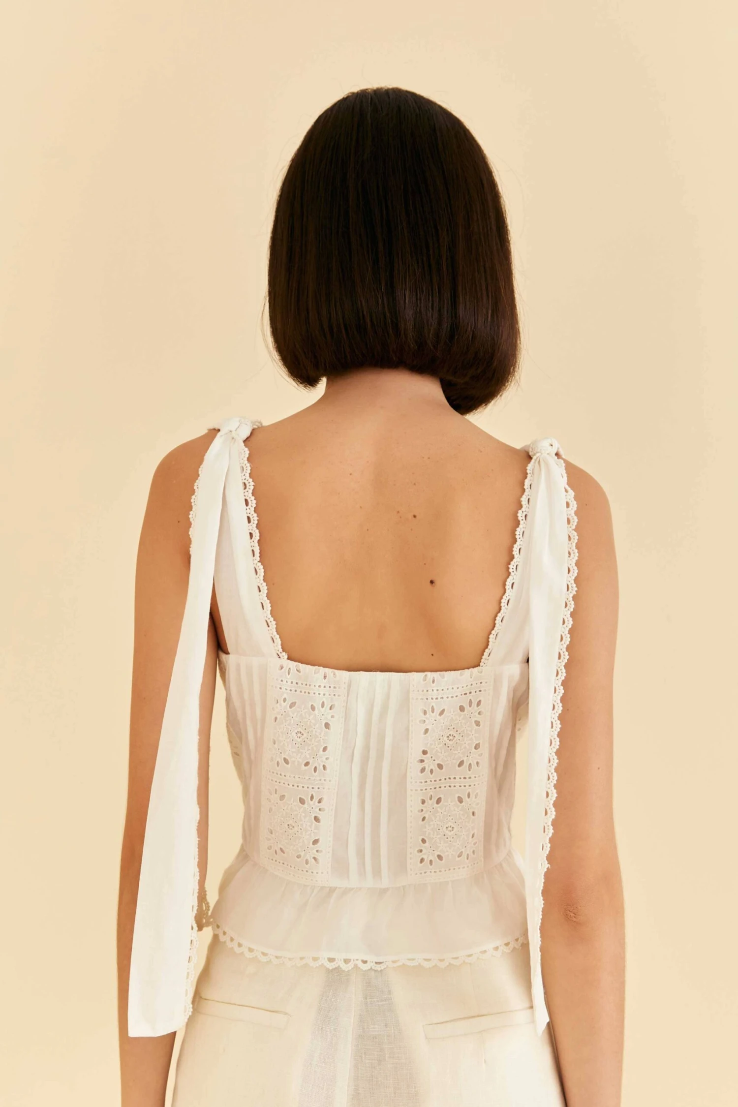 Farm Rio Off-White Lace Top 4 Farm Rio Off-White Lace Top - Image 4