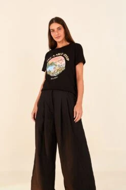 Farm Rio Black Low Waist Pants -Farm Rio 314509 04