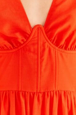 Farm Rio Red Short Sleeves Midi Dress 11 Farm Rio Red Short Sleeves Midi Dress -Farm Rio 314511 06