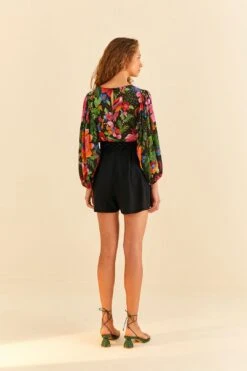 Farm Rio Black Shorts 8 Farm Rio Black Shorts -Farm Rio 314513 04