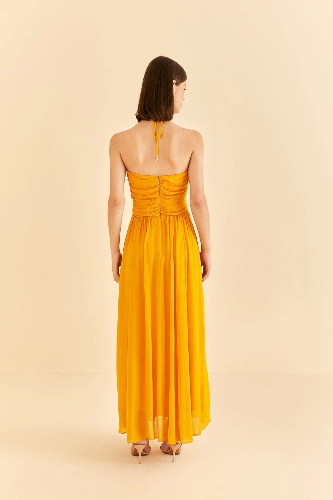 Farm Rio Yellow Sleeveless Maxi Dress With Sun Buckle 4 Farm Rio Yellow Sleeveless Maxi Dress With Sun Buckle - Image 4
