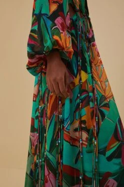 Farm Rio Banana Foliage V Neckline Maxi Dress 10 Farm Rio Banana Foliage V Neckline Maxi Dress -Farm Rio 314760 03