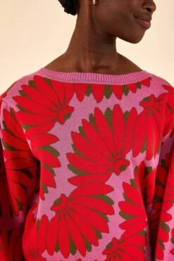 Farm Rio Pink Copacabana Knit Sweater 7 Farm Rio Pink Copacabana Knit Sweater -Farm Rio 315708 03