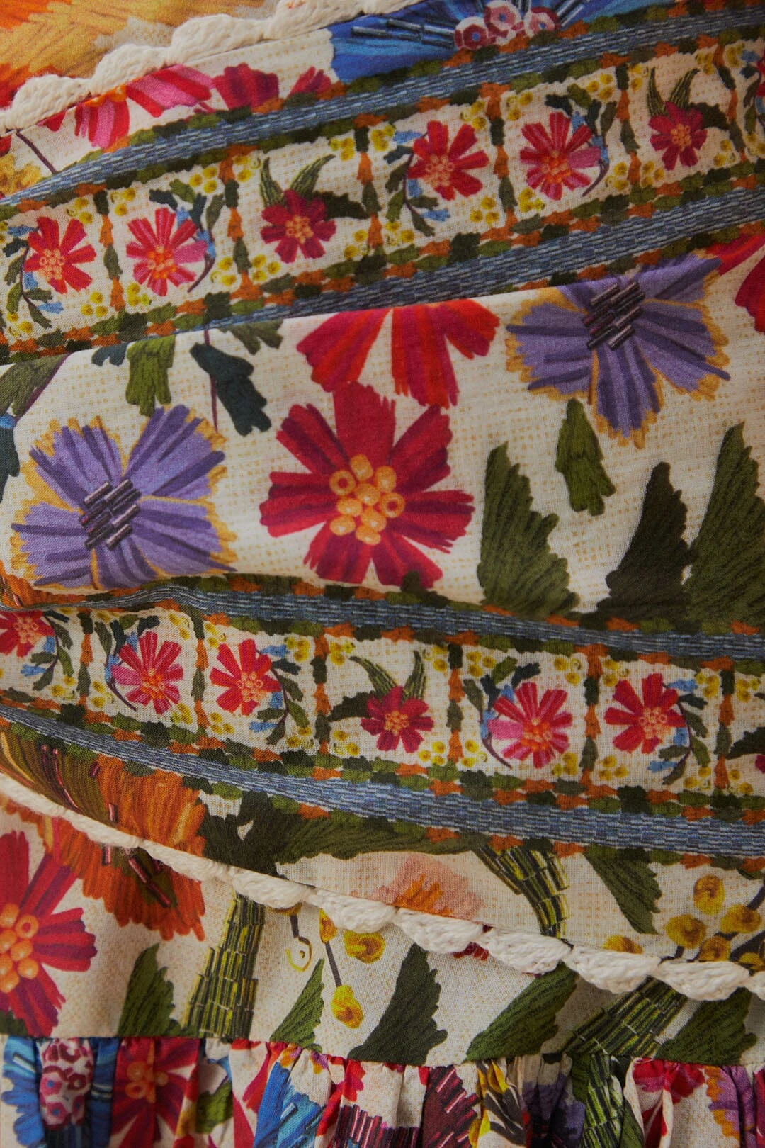 Farm Rio Off-White Tropical Yard Mini Skirt 5 Farm Rio Off-White Tropical Yard Mini Skirt - Image 5