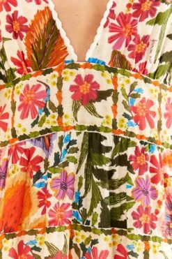 Farm Rio Off-White Tropical Yard Sleeveless Midi Dress 9 Farm Rio Off-White Tropical Yard Sleeveless Midi Dress -Farm Rio 315951 05