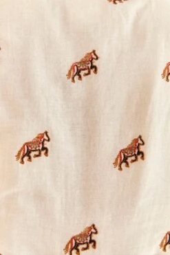 Farm Rio Off-White Embroidered Horses Midi Dress -Farm Rio 315962 05