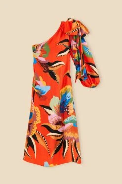 Farm Rio Red Lucy One Shoulder Maxi Dress 5 Farm Rio Red Lucy One Shoulder Maxi Dress -Farm Rio 315980 00