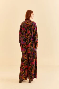 Farm Rio Black Wild Horses Maxi Shirt 8 Farm Rio Black Wild Horses Maxi Shirt -Farm Rio 315994 04