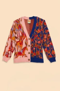 Farm Rio Mixed Mushrooms Knit Cardigan -Farm Rio 315996 07