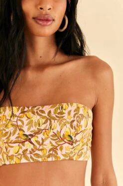 Farm Rio Light Pink Star Fruit Crop Top -Farm Rio 316414 03