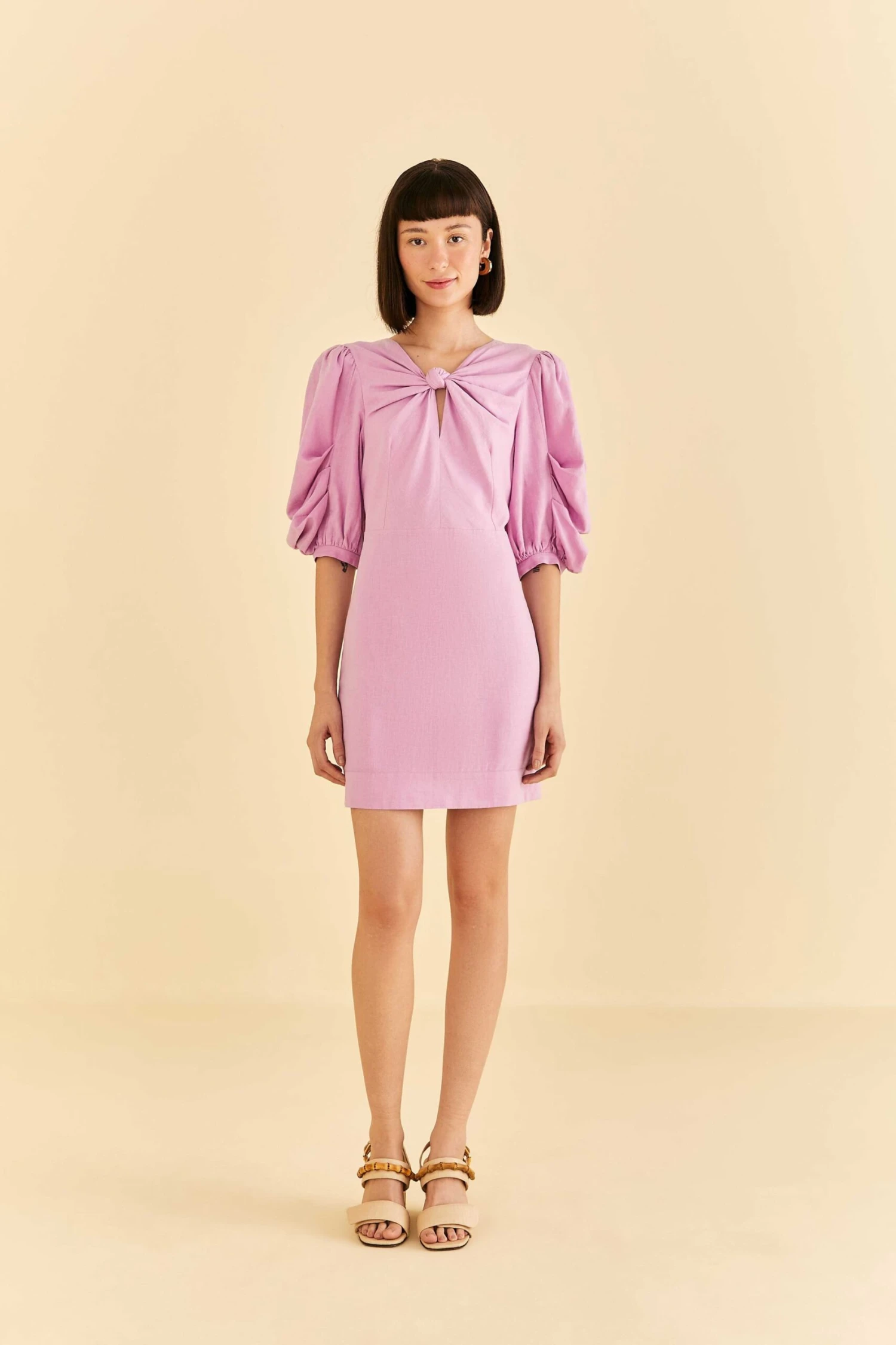 Farm Rio Lilac Short Sleeve Mini Dress 2 Farm Rio Lilac Short Sleeve Mini Dress - Image 2