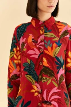 Farm Rio Red Rooster Leaves Long Sleeve Shirt -Farm Rio 316428 03 ad188ae2 2cf1 4cd5 8ec8 473b3720864c