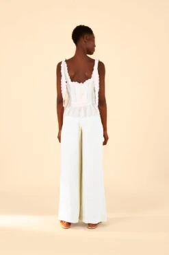 Farm Rio Off-White High Waist Pants -Farm Rio 317222 03