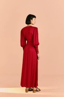 Farm Rio Red Cut Out Long Sleeve Lenzing™ Ecovero™ Viscose Maxi Dress 6 Farm Rio Red Cut Out Long Sleeve Lenzing™ Ecovero™ Viscose Maxi Dress -Farm Rio 317498 03