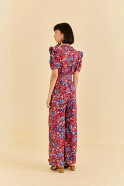 Farm Rio Blush Floral Birds Jumpsuit 9 Farm Rio Blush Floral Birds Jumpsuit -Farm Rio 318137 04