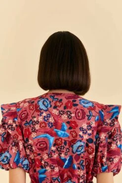 Farm Rio Blush Floral Birds Jumpsuit 10 Farm Rio Blush Floral Birds Jumpsuit -Farm Rio 318137 05