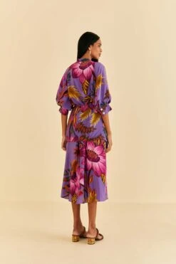 Farm Rio Purple Maxi Flowers Maxi Dress -Farm Rio 318178 04
