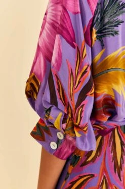 Farm Rio Purple Maxi Flowers Maxi Dress -Farm Rio 318178 05