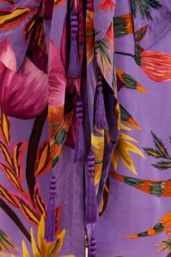 Farm Rio Purple Maxi Flowers Maxi Dress -Farm Rio 318178 07