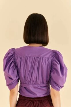 Farm Rio Purple Cropped Blouse 6 Farm Rio Purple Cropped Blouse -Farm Rio 318180 03