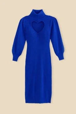 Farm Rio Blue Heart Neckline Knit Dress -Farm Rio 320272 06