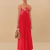 Red Fish Top Maxi Dress