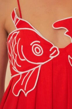 Red Fish Top Maxi Dress -Farm Rio 321137 06 8604ec71 200c 4233 89af de218c4c19b8