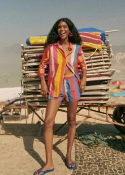 Farm Rio Carioca Stripes Multicolor Kurt Shorts -Farm Rio 321459 03