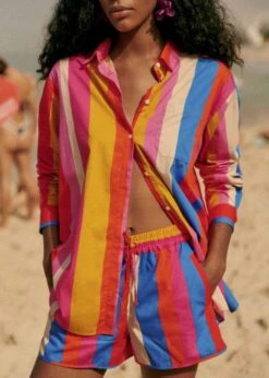 Farm Rio Carioca Stripes Multicolor Kurt Shorts -Farm Rio 321459 04