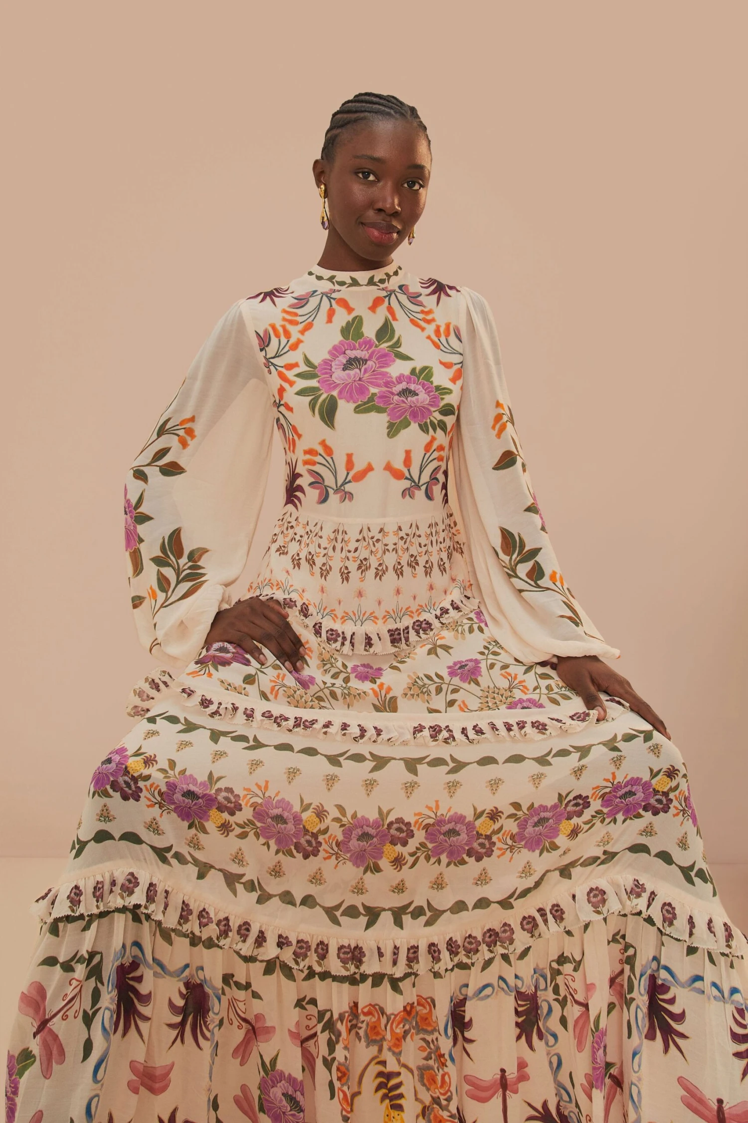 Cream Winter Garden Ruffle Maxi Dress 1 Cream Winter Garden Ruffle Maxi Dress