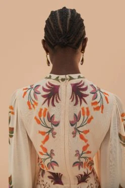 Cream Winter Garden Ruffle Maxi Dress 9 Cream Winter Garden Ruffle Maxi Dress -Farm Rio 325372 05 0e107a3e ecd7 4ca4 af2f e34c374c93f5